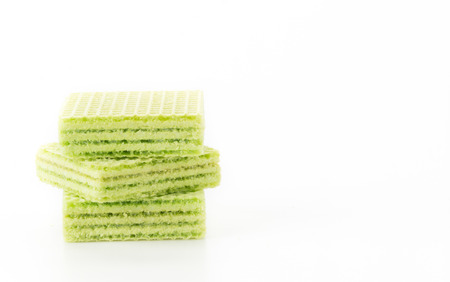 pandanus wafer on white backgroundの写真素材