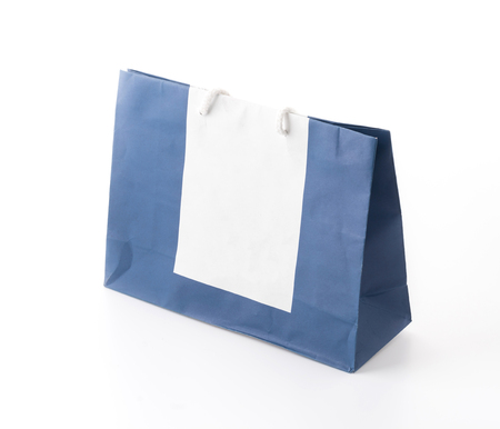 paper bag on white backgroundの写真素材