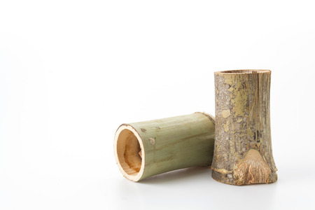 glutinous rice roasted in bamboo jointsの写真素材