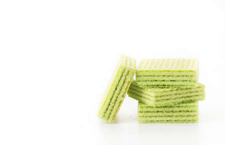 pandanus wafer on white backgroundの写真素材