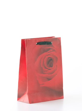 paper bag on white backgroundの写真素材