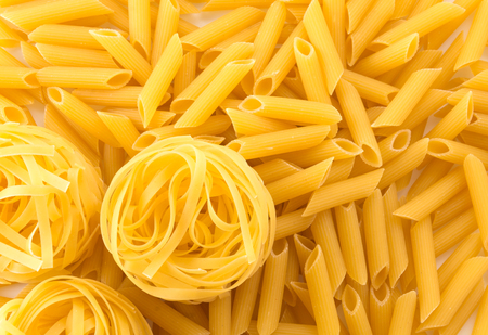 Italian spaghetti pasta dried foodの写真素材