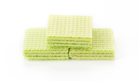 pandanus wafer on white backgroundの写真素材