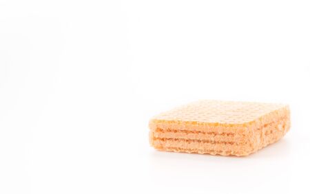 orange wafer on white backgroundの写真素材