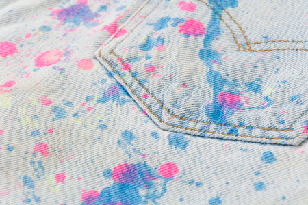 blue jeans texture or detail of color stainの写真素材