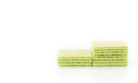 pandanus wafer on white backgroundの写真素材