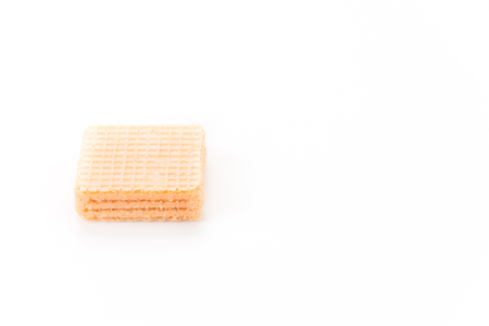 orange wafer on white backgroundの写真素材