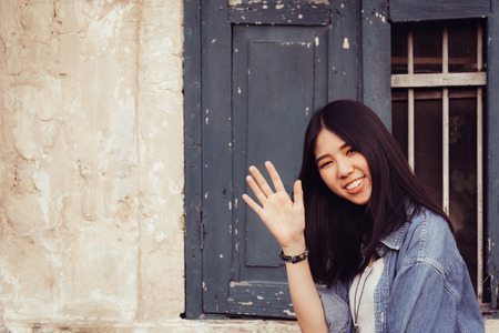 girl with vintage style and film texture