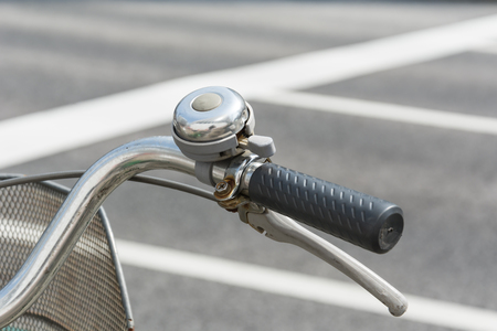 bike hand - soft focus with vintage film filterの写真素材