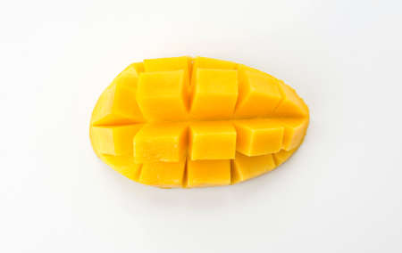 fresh mango on white backgroundの写真素材