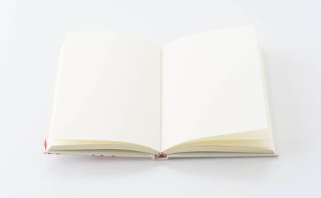 empty book on white background