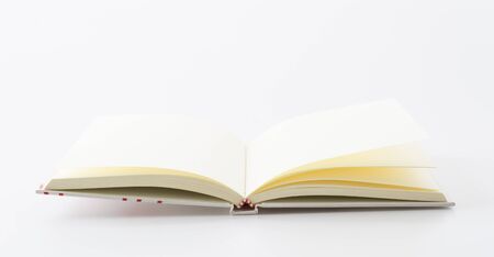 empty book on white background