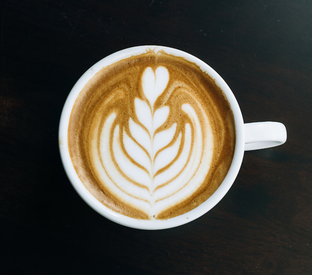 cup of coffee - soft focus with vintage film filterの写真素材