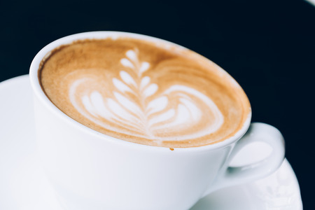 cup of coffee - soft focus with vintage film filterの写真素材