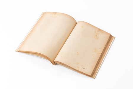 old book on white backgroundの写真素材