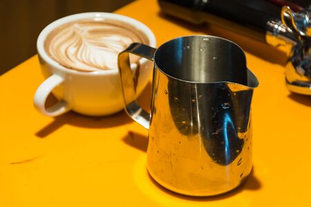 cup of coffee with jugの写真素材