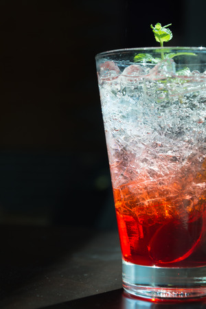 strawberry soda - soft focus with film filterの写真素材