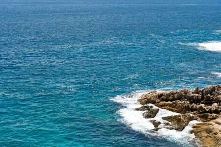 blue sea and rockの写真素材