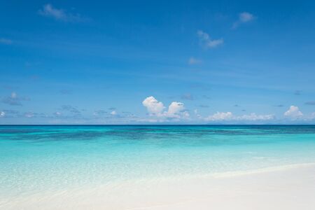 blue sky with sea and beachの写真素材
