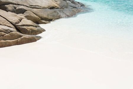 sea on the sand beachの写真素材