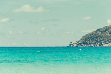 Nature of Sea and Island - soft focus with film filterの写真素材