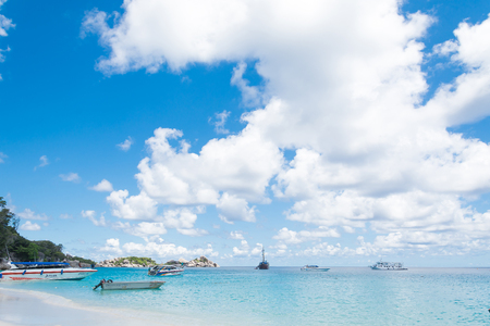 PHANGNGA THAILAND , May 2015 ,Koh Similan Island with Sailing Boat Rock landmark in Similan national park.のeditorial素材