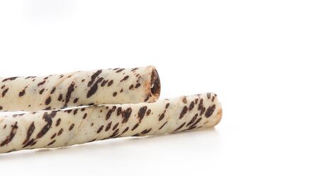 wafer stick on white backgroundの写真素材