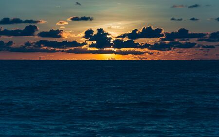 Beautiful twilight over the seaの写真素材