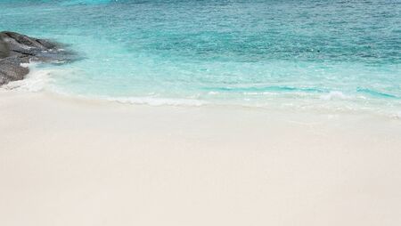 sea on the sand beachの写真素材