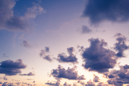 cloud with beautiful sunset in thailandの写真素材