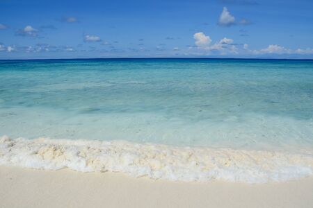 blue sky with sea and beachの写真素材