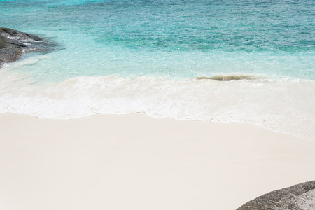 sea on the sand beachの写真素材