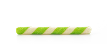 wafer stick on white backgroundの写真素材