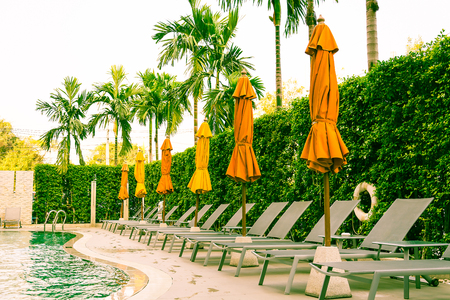 Bed pool - vintage filter effectの写真素材