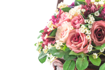 flower bouquet on white backgroundの写真素材