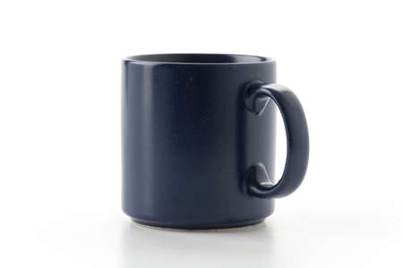 empty cup of coffee or mug on white backgroundの写真素材