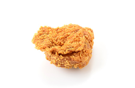 fried chicken on white backgroundの写真素材