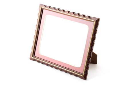 empty picture frame on whiteの写真素材