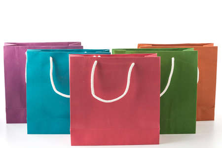 paper bag on white backgroundの写真素材