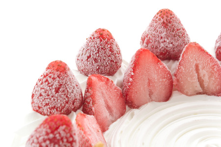 sweety strawberry delight ice-cream cakeの写真素材