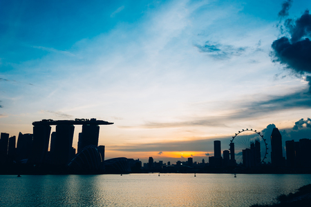 Landscape of the Singapore with beautiful skyのeditorial素材