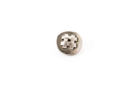 beautiful button on white background