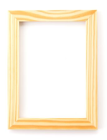 empty picture frame on whiteの写真素材