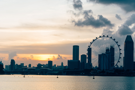 Landscape of the Singapore with beautiful skyのeditorial素材