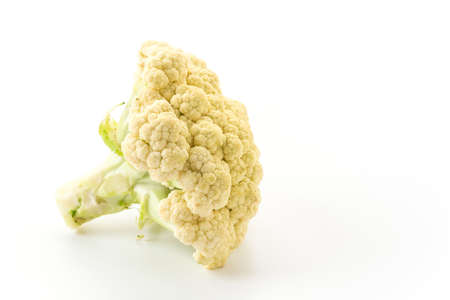 Fresh Cauliflower on white backgroundの写真素材