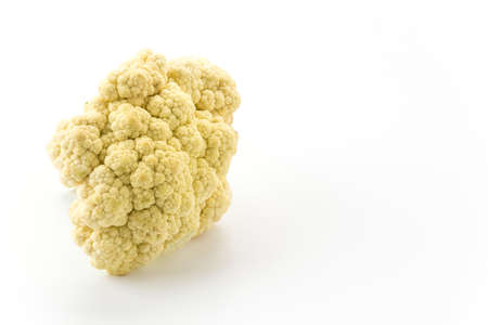 Fresh Cauliflower on white backgroundの写真素材