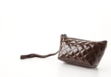 small zip bag on white backgroundの写真素材