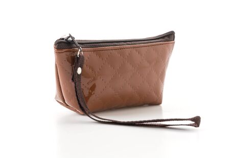 small zip bag on white backgroundの写真素材