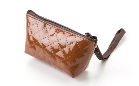 small zip bag on white backgroundの写真素材