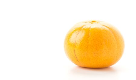 fresh orange on white backgroundの写真素材